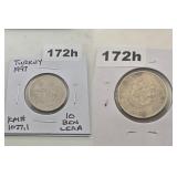 1997 Turkey 10 Bin Lira Coin Copper Nickel