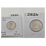 1967 Ireland 6 Pence Cupronickel Wolfhound Coin