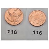 Happy Halloween Jack O Lantern .999 Copper Round