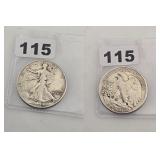 1942 Walking Liberty Silver Half Dollar Coin