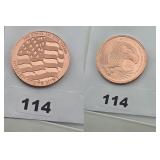 Golden State Mint American Flag Copper Round