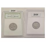 1939 Early Jefferson Nickel INB Green Slab