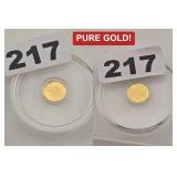 Eagle and Flag Design 1/500 Fine Gold Round