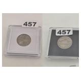 Vintage Jefferson Nickel Uncirculated Slabbed
