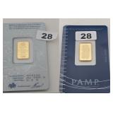 PAMP SUISSE LADY FORTUNA 2.5 GRAM GOLD BAR AGW
