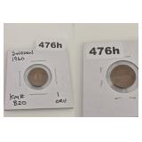 1960 Sweden 1 Ore Bronze Copper Coin KM 820