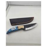 Custom Fixed Blade Knife with Leather Sheath