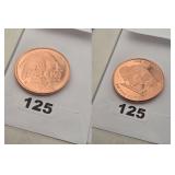 Buffalo Indian Head .999 Fine Copper Round