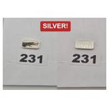 Alligator Gold Silver Naples .999 Fine Silver