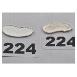 Two Unique Shaped .999 Fine Silver Ingots