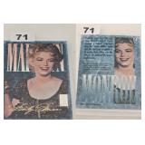 Marilyn Monroe Sports Time .999 Fine Silver Card