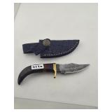 Custom Damascus Steel Fixed Blade Hunting Knife