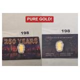 2026 Happy New Year 250 Years .999 Gold Card