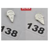 Ice Cream Cone Art Bar .999 Fine Silver Coin