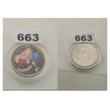 Santa Claus Colorized Kennedy Half Dollar Coin