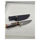 Handmade Damascus Steel Hunting Knife Sheath