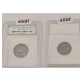 1938 JEFFERSON NICKEL EARLY ISSUE INB SLABBED