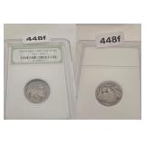 Vintage Indian Head Buffalo Nickel INB Slabbed