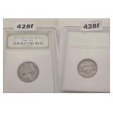 1954 JEFFERSON NICKEL EARLY ISSUE INB SLABBED