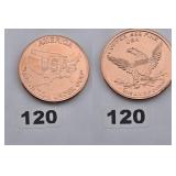 USA ONE NATION UNDER GOD .999 FINE COPPER ROUND