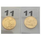 2021 1/10 oz Gold American Eagle Type 1 Coin