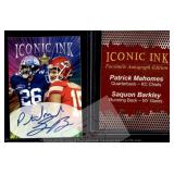 Iconic Ink Mahomes Barkley Facsimile Autos