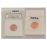 2009-P Copper Lincoln Log Cabin BU Penny INB