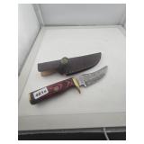 Custom Damascus Steel Hunting Knife Sheath