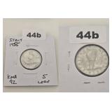 1955 Italy 5 Lire Aluminum Coin KM#92 Rare L44b