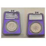 1943M Mexico Silver Un Peso NGC MS63 Coin