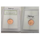 1960-D Lincoln Copper Cent BU Slabbed INB 1c