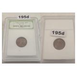 1957 D LINCOLN WHEAT CENT COPPER COIN INB SLAB