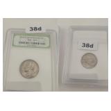 1938-D Early Jefferson Nickel INB Slab Copper