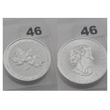 2018 Canada Twin Maple Leaf .9999 Silver 2 oz