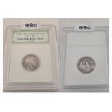 RARE INDIAN HEAD BUFFALO NICKEL INB SLABBED