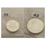 1989 CANADA MAPLE LEAF 1 OZ SILVER .9999 COIN