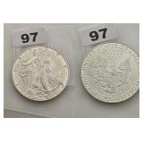 2009 AMERICAN SILVER EAGLE BU ONE DOLLAR COIN