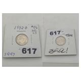 1992-D Roosevelt Dime Uncirculated MS60-63