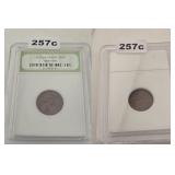 1957 Lincoln Wheat Penny Copper INB Slabbed