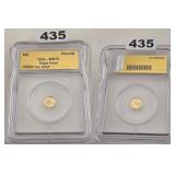 ICG MS70 EAGLE HEAD 1/500 OZ FINE GOLD ROUND