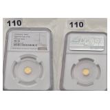 Undated Gold Egyptian Eye Of Ra NGC MS 70 Slab