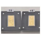 1849 Cincinnati Mining 1/200 Gold Bar Copy