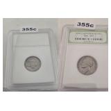 1950 Jefferson Nickel Early INB Slab Grade