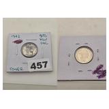 1942 Mercury Dime 90% Silver Uncirculated