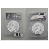 2022 1 oz Silver Britannia MS70 ANACS First Strike