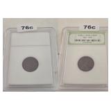 1937 S Lincoln Wheat Cent Copper Coin INB Slab