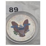 Colorized American Eagle Fine Silver Dollar