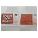 1997 Zimbabwe Hyper Inflation Copper 1 Cent coin