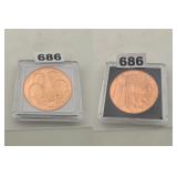 2014 American Fighter Aces Copper Medal Coin