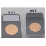 Bill Clinton Inaugural Copper Medal Slabbed